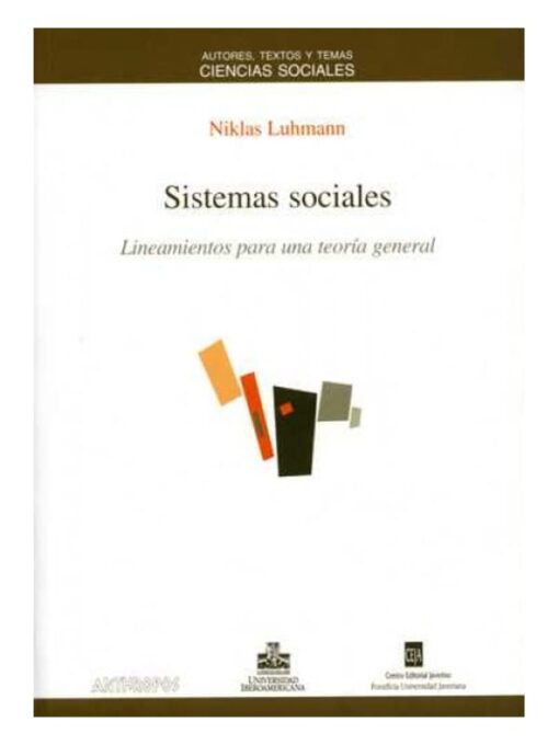 Imágen 1 del libro: Sistemas sociales. Lineamientos para una teoría general