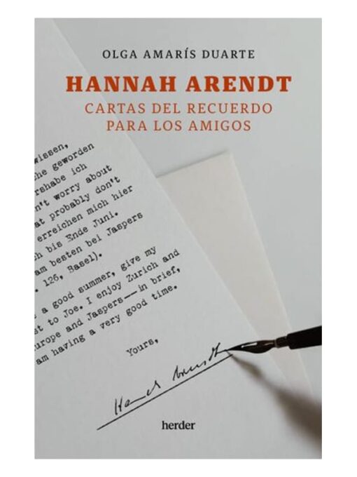 Imágen 1 del libro: Hannah Arendt. Cartas del recuerdo para los amigos