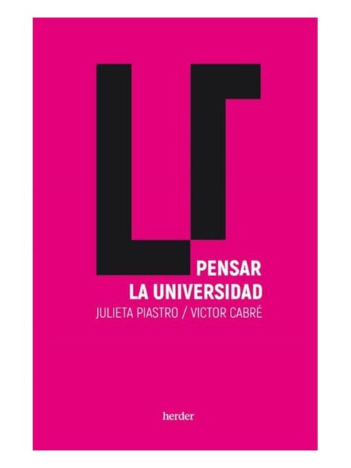 Imágen 1 del libro: Pensar la universidad